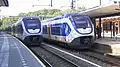 Two SLT multiple units at Baarn railway station