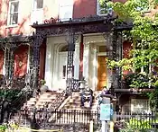 #3 & 4: Doorways of the Greek Revival townhouses, design attributed to Alexander Jackson Davis, "one of America's most versatile 19th century architects"