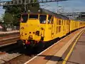 Network Rail 31285 speeds through Rugeley working a test train.