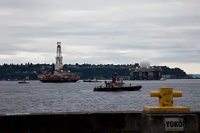 The Kulluk in Elliott Bay in 2012