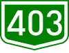 Main road 403 shield