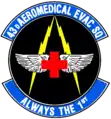 Patch of the 43d Aeromedical Evacuation Squadron from April 1997 to April 2007.