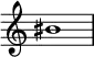  { \omit Score.TimeSignature \relative c'' { bis1 } }