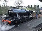 48773 at Bridgnorth shed on the Severn Valley Railway