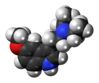 Space-filling model of 5-MeO-DET