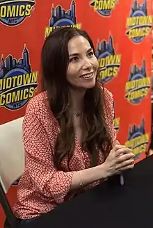 Liu at a signing forMonstress #22 at Midtown Comics in Manhattan