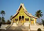 A Buddhist temple in golden colours