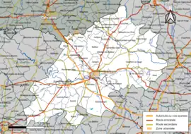 Map of communes in Argentan Intercom