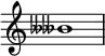 {
\omit Score.TimeSignature \relative c'' {
  \tweak Accidental.stencil #ly:text-interface::print \tweak Accidental.text \markup { \concat { \doubleflat \doubleflat }}beses1
} }