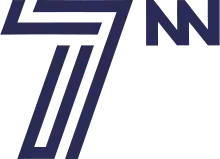 A stylized 7 with lines running through it, with a superscripted "NN"