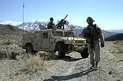 Practicing IED detection and clearing at the Hawthorne Army Depot.