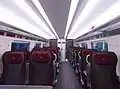 The interior of first class aboard a LNER Class 800