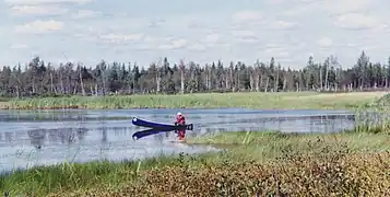 Lac Noir, river's source  in Lac-à-la-Tortue bog