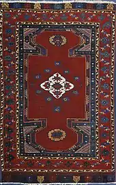 Anatolian double-niche rug, Konya region, circa 1750–1800