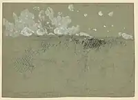 Union Army 9th Corps attacking Fort Mahone aka "Fort Damanation" sketch by Alfred Waud.