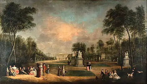 Brussels Park and the Council Palace of Brabant, Aurèle-Augustin Simons, 1789