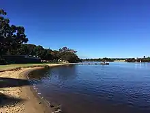 Photograph of the Swan River and its shoreline