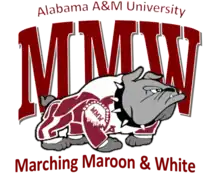 AAMU Marching Maroon and White Band logo