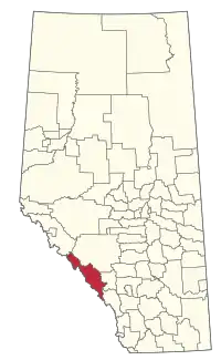 Location within Alberta