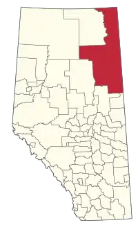 Location within Alberta