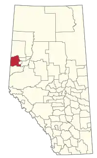 Location within Alberta