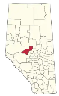 Location within Alberta