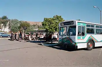 Gillig Phantom with "hills" stripe livery variant