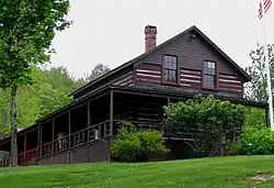 The Log Hotel on Blue Mountain Lake, at the Adirondack Museum