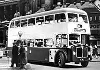 Second pre-serial AEC Bridgemaster, registration 9JML, chassis number MB3RA002, bodywork by Crossley with H41/31R layout, in the service of the Birmingham Corporation.