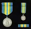 The Norrland Signals Battalion Commemorative Medal in silver; medal, miniature and ribbon bar