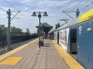 The platform at APU/Citrus College station