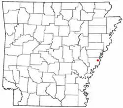 Location of West Helena, Arkansas