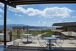 The view of Lake Havasu from the ASU Havasu Student Center Patio