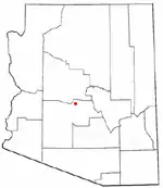 Location in Maricopa County and the state of Arizona