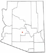 Location in Maricopa County and the state of Arizona