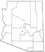 Location in Maricopa County and the state of Arizona