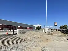 A Line station at Pomona–North under construction in August 2023