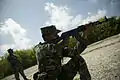 Maldives National Defense Force soldier with an AK-103