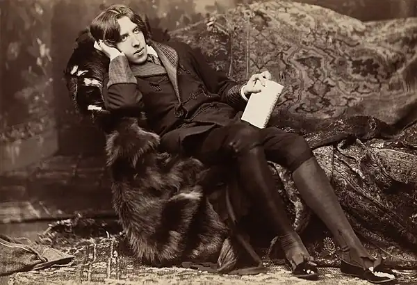 Image 108Photo of Oscar Wilde by Napoleon Sarony (restored by Lise Broer) (from Portal:Theatre/Additional featured pictures)