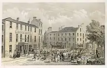 A market day in Bangor by John J Walker, 1856