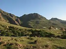 Helan mountain setting of Guangzong temple, Alxa league.