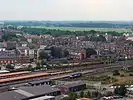 A view from The Yorkshire Wheel, National Rail Museum, York. The patch of rough ground adjacent to the locomotive is where the ROC now stands.