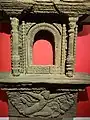 A nepalese wooden window with carvings