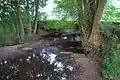 Bridge of the 'In der Stiege' road from Alhausen to Bad Driburg. Water flows here even though the Aa had dried up beneath Reelsens and the Rautebach also lay dry at the time.