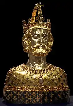 Reliquary bust of Charlemagne, commissioned by Charles IV, Aachen