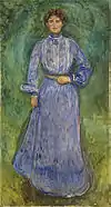 Harald Nørregaard's first wife Aase, painted by Edvard Munch