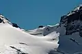 Abbot Pass and hut seen from Alberta side