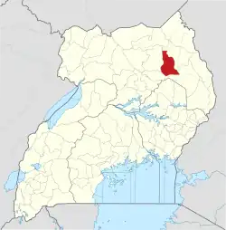 District location in Uganda