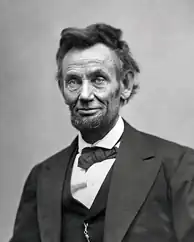 A portrait of Abraham Lincoln taken in February 1865