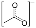 resonance hybrid of the acetate anion